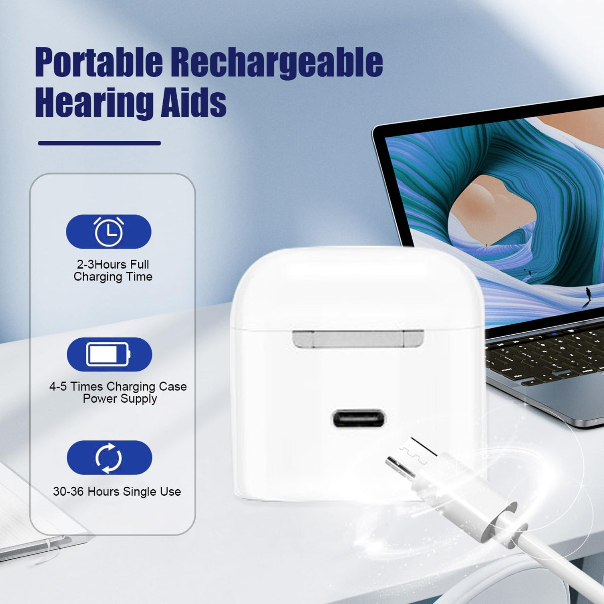 Micro CIC Rechargable Hearing Aids (Pair) Binaural-06