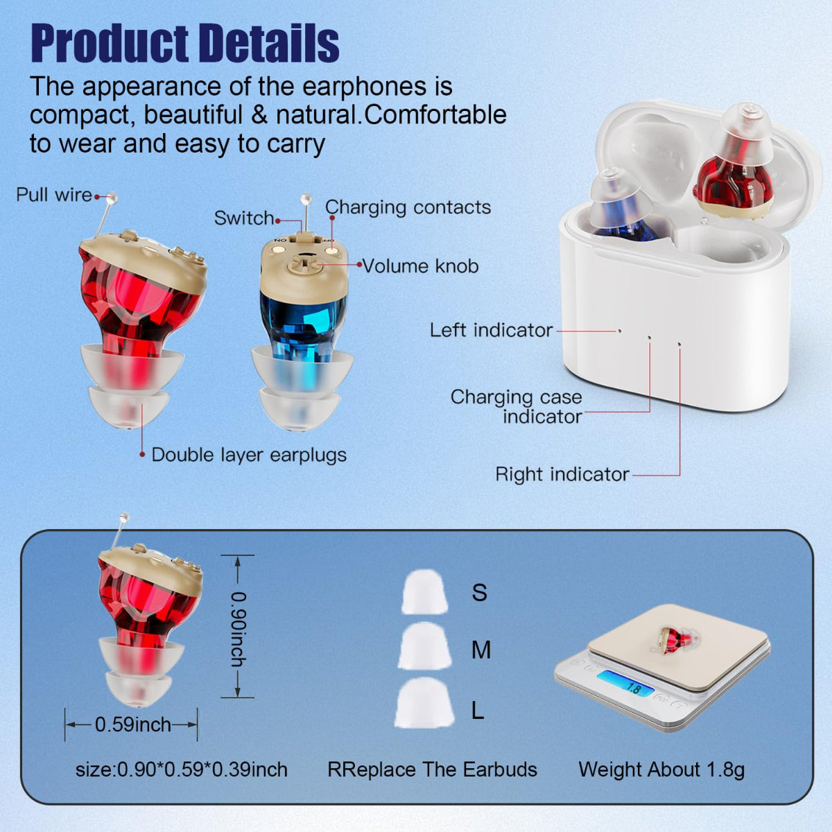 Micro CIC Rechargable Hearing Aids (Pair) Binaural-03